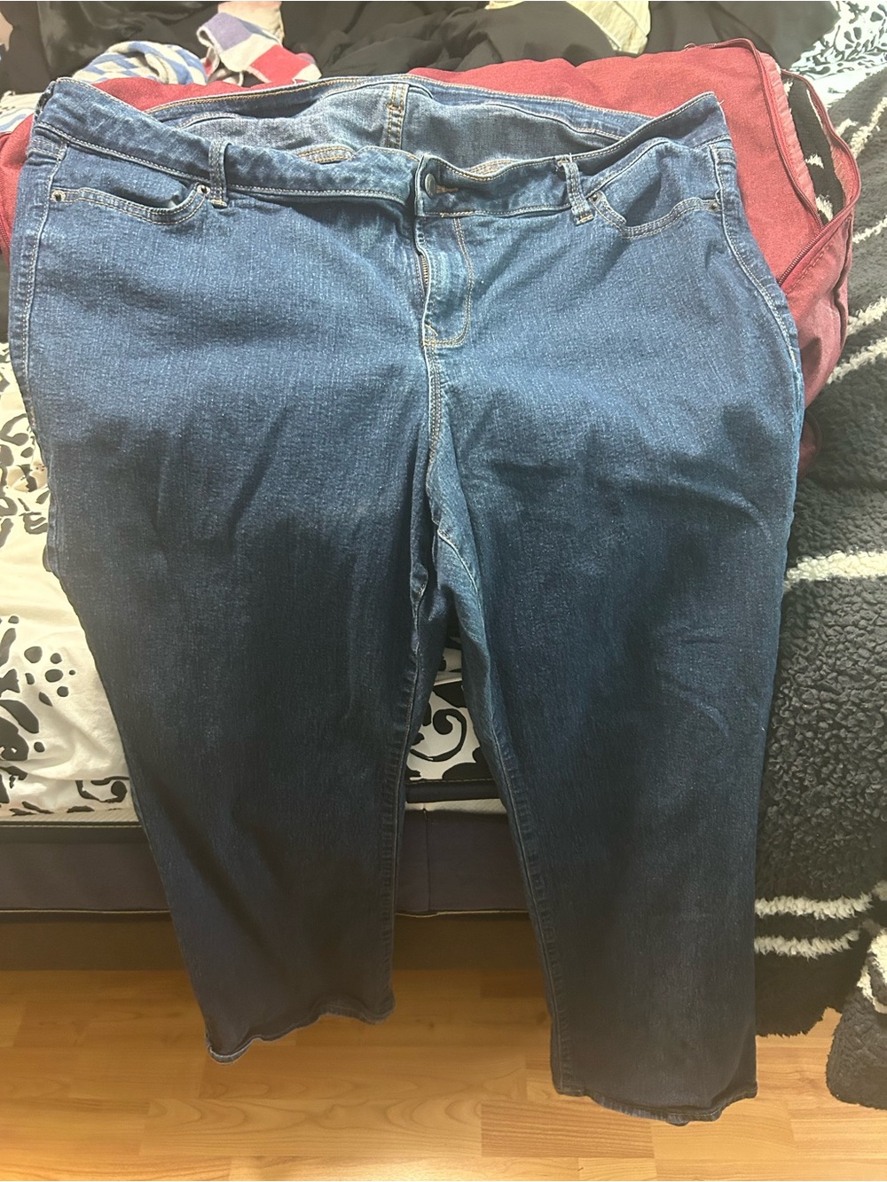 Old Navy Dark Blue Straight-Leg Women's Jeans